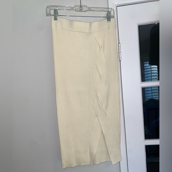 Maeve by Anthropologie Cream Knit Midi Skirt - Picture 4 of 6